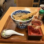 松月庵 - 名代天ぷらそば1595円(税込)と