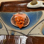 銀座かに松 - 香箱蟹 内子はレア目に低温調理したもので全くボソボソしない　◎