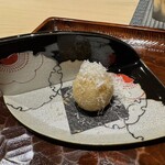 銀座かに松 - 海老芋の蟹コロッケ 上にはパルミジャーノ•レッジャーノ　◎