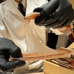 銀座かに松 - 新鮮だからこその粘りと繊維感