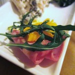 オステリア・ピノ・ジョーヴァネ - パパイヤとモルタデッラ