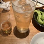 一番酒場 あぶりどりバリ鳥 - かぼすサイダーハイボール