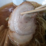 麺屋 虎之助 - 魚だし中華そば￥550のバラ肉チャーシュー（H26.12.25撮影）