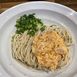 NIBOSHI MANIA - サーモンハラスチェダーチーズの和え玉 450円