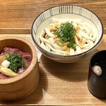 伊勢うどん 奥野家 - 松炙ミニてこね寿司セット（2200円）
