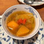 中国料理 仙ノ孫 - サイカチの実、梅、柿、サンザシのシロップ煮