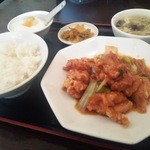 香蘭 - 鶏の唐揚げ生姜ソースがけ750円