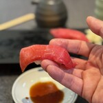 すしざんまい - 本まぐろ三貫にぎり　1298円