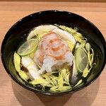 日本料理 滴水 - 寄島産葦海老真蒸と車海老