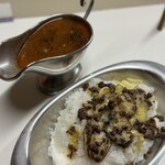 かれーの店 うどん  - オイスターゴッド薬膳、ご飯大盛り