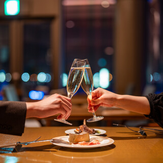 乾杯酒付きのプランもご用意！特別な日を優雅に。