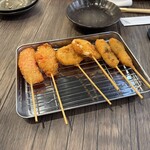 居酒屋 牛すじ屋 - 250829串揚げ れんこん120円紅しょうが150円鶏ささみ大葉150円 各2本