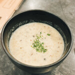 ツマンデ呑める みやこパーラー ハイサイ! - お通しのスープ、優しい味