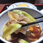 喜多一 - 具は豚バラ肉と長ねぎのみ。