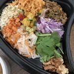 スパイスカリー 大陸 - 大陸カレー(スパイシーキーマ・9種の副菜)