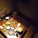 千年の宴 松本東口駅前店 - 散らかってますがこんな感じの部屋でした。