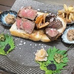 鉄板焼き つくし - ラムシンとカイノミステーキ