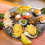 鉄板焼き つくし - 海鮮5種盛り