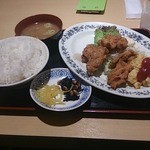 格安王将　都島店 - 唐揚げ定食ご飯大盛り430円