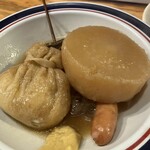 丸和前ラーメン - 大根　巾着　ウインナー　美味しすぎます！