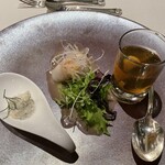 メインダイニングルーム 三笠 - 真ふぐと洋風煮凝り