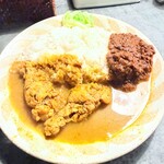 辛口飯屋 森元 - ビーフとチキンのあいがけ