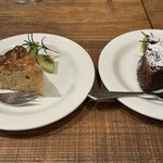 ツムギ キッチン - マスカットとくるみのケーキ、ガトーショコラ