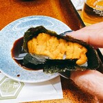 亀庄寿司 - 特上寿司（8貫)¥3,000  海苔が美味しい♪