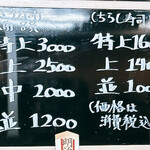 亀庄寿司 - 2026.01月  メニュー