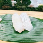 亀庄寿司 - 特上寿司（8貫)¥3,000  隠し包丁が美しい