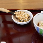 あしがら翁 - Bセットの焼き味噌とごま豆腐