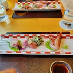 水暉 ザ・リッツ・カールトン京都 - 造里     鯛・トロ・ボタンエビ