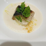 リストランテ ハラシマ - 寒鰆のポワレ　聖護院かぶのズッパと共に