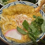 丸亀製麺 - 料理写真:期間限定 大えび天と本ずわい蟹玉子あんかけ