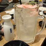 ほていちゃん - 「副将軍」（429円）と「デカガリレモンサワー」（990円）