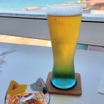 cafe 海と硝子 - 海色ライチビール