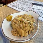 大衆酒場 晩杯屋 - 厚揚げ納豆