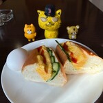 喫茶・軽食 ブルー - 玉子ドッグと茹で玉子