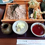そば福 - 天ざる  1,350yen (大盛り +350yen)