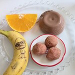 セブンイレブン - 朝食ワンプレート♫チョコプリンと紅まどんなちゃん♫ばななもね♡