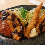 レストラン＆コーヒーソルト - トンカツをベースにエビフライと魚フライにしました