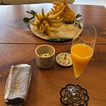 うめ乃や - ウェルカムドリンクとお着きのお菓子を