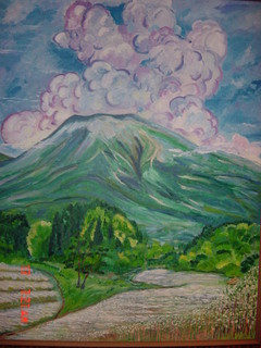 Teuchi Soba Shinano Ya Kichibee - 店内装飾絵画（夏の貴婦人）東京都美術館出展作品　　　　８０号油彩画