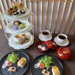 カフェ＆ビストロ あん - 予約必須のあん特製アフタヌーンティー。季節により内容は変わります。