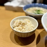 麺匠 清兵衛 - ランチメニューのライス着き
