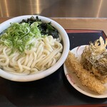 こがね製麺所 - かけうどん大&天ぷら