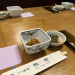 ふぐ 牧野 - お通し　松前漬け
