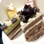 エピ・ド・ルージュ - 抹茶ケーキとダークチェリーのケーキ❤︎