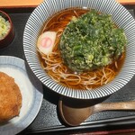 そばいち - 料理写真:春菊そばとコロッケ
