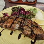 穂卓 - ・「マグロカマニンニクハーブ焼き(¥880)」